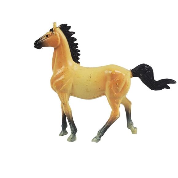 Lot of 2 New Ray Horse Figures Animals Toys Western Farm Country Tan Realistic - Picture 2 of 10